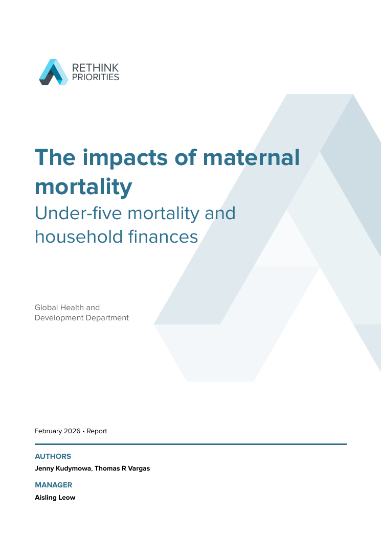 Cover of The Impacts of Maternal Mortality